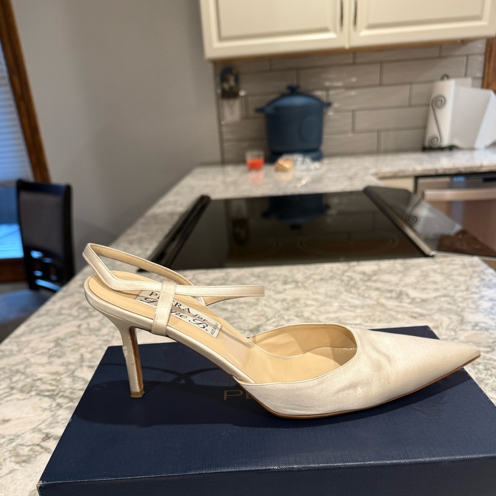 Wedding shoes by Petra  Ivory Satin Heels